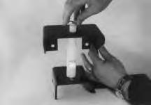 The upper bracket can be attached to the tool either legs down or legs up whichever correctly positions the upper