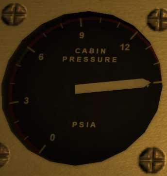 4. CABIN PRESSURE Cabin pressure will bleed during ascent and stabilize at 5.5 PSIA.