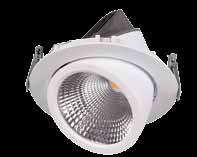 SPARKLE PRO SNOOT (Driver to be ordered separately) Recess mounted LED wall washers, tilted 70 outwards and swivels 360 to offer best illumination on the wall and retail