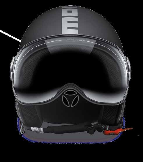 FGTR EVO THE ICON ABS demi jet shell in two sizes Anti-scratch visor UV400 with carbon fiber support Dark sun visor Brushed