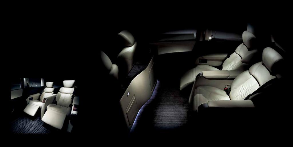 THE GRAND RELAXATION The high-quality interior space envelops passengers in first-class attention to detail.