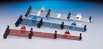 keeping them equally spaced. This kit will accommodate 7 and 8mm ignition wire, and includes two 4-hole wire separators, eight 2-hole wire dividers, and four chrome plated steel brackets.