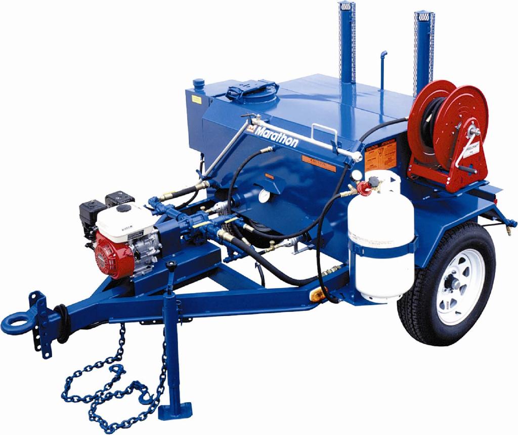 Tube-Fired Hot Tack Sprayers are only part of the equipment Marathon produces for road maintenance.