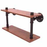PIPELINE COLLECTION PAGE 24 P-470-DWS Ironwood Double Shelf 16" $290.00, 22" $320.