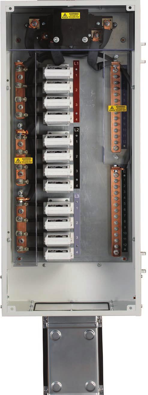It is an all-in-one tap-off and distribution board for cut-out fuses, where apartments can be individually