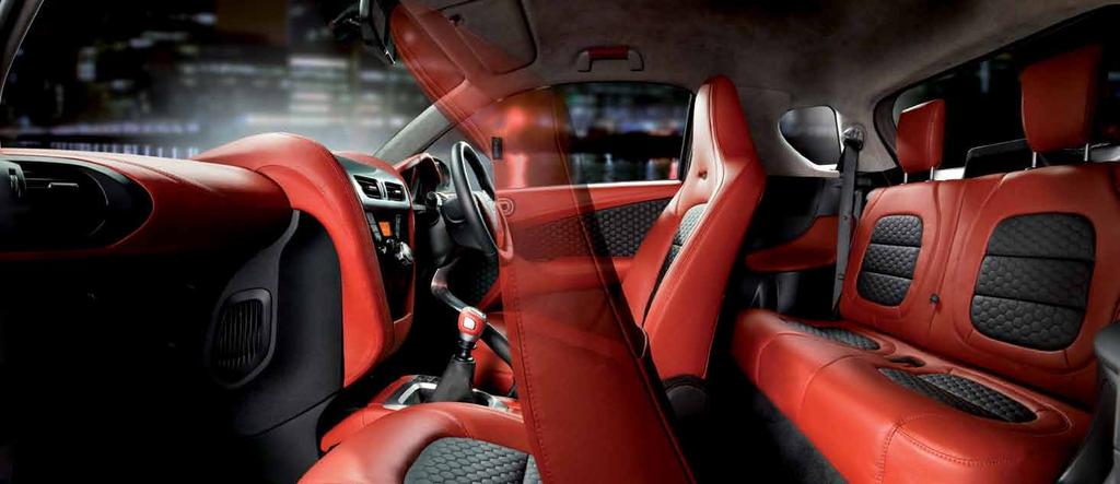 INTERIOR DESIGN Spicy Red leather with Quilted Obsidian Black leather door and seat inner finish 6-speed manual transmission Design Good design is not just about form, it is also about function.