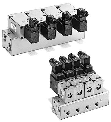 Port size port (P), (A), (R),, Blanking plate assembly () VEXB-6 VEX-7 VEX-5 Note ) VYB 6 stations or more, VY 5 stations or more, VY stations or more supply pressure to the ports (P) on both sides