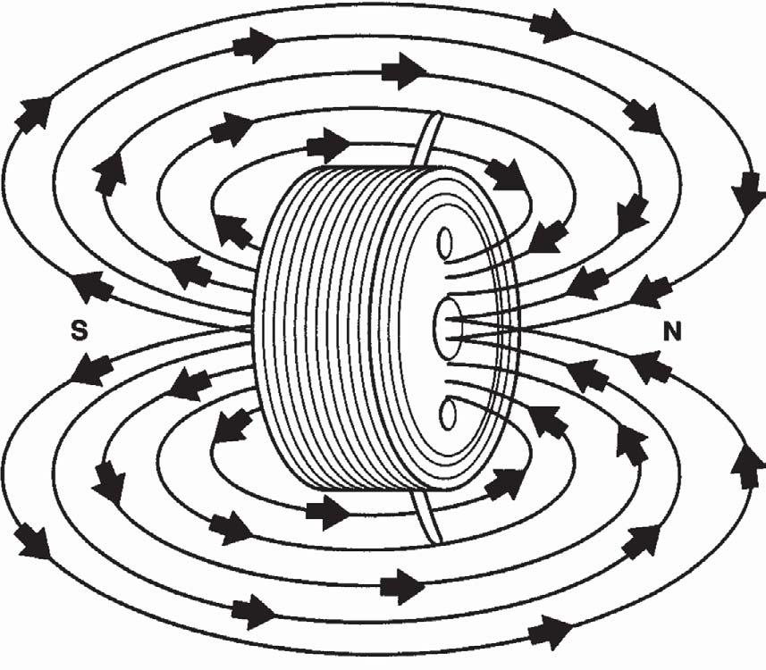 Rotor Core Figure 14-8 shows the rotor core and the field windings forming a strong electromagnet.