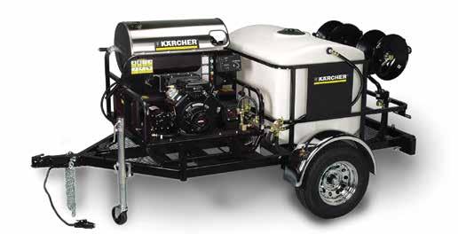 diesel-powered pressure washers. 1: Choose from 3 rugged trailers the dual-axle TRK-6000 with 330-gallon water tank or the single-axle TRK-3500 or TRK-2500 with 200-gallon water tank.