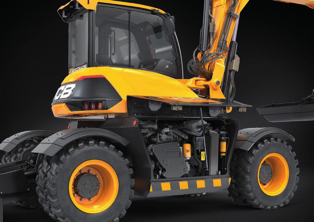 SERVICEABILITY SERVICE COSTS The JCB Hydradig 110W is powered by a 81kW T4F JCB