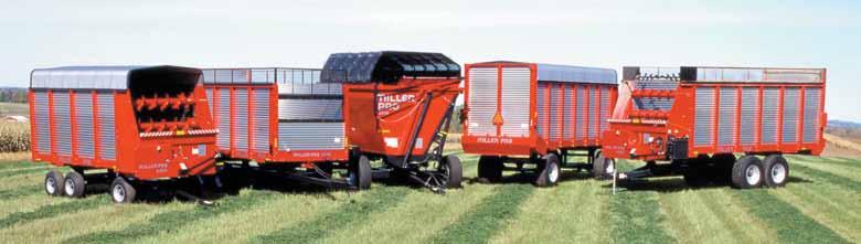 forage blowers and high lift dump boxes Ease of control, designed for safer operation Unitized high strength steel box