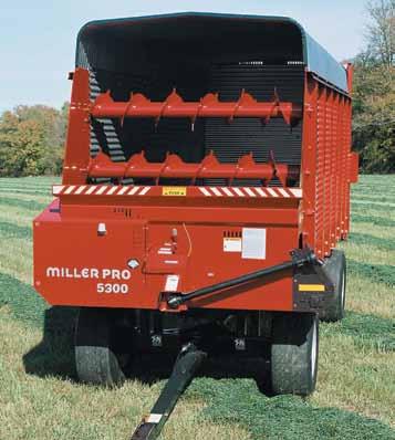 17 ton wagon The 17 ton wagon was designed specifically for use with forage boxes. Miller Pro has designed this wagon to accept large tires such as 4.45 x 22.