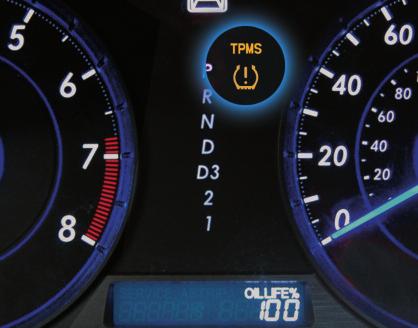 If the TPMS indicator appears, there may be a problem with the