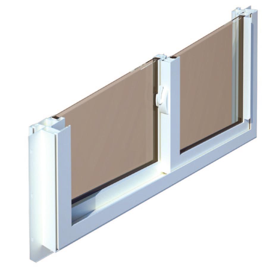 A B Double Weather Stripping: Optimum protection against air, water, noise, and dust infiltration 3/4" Insulated Glass: Low-E and low-conductance spacers for