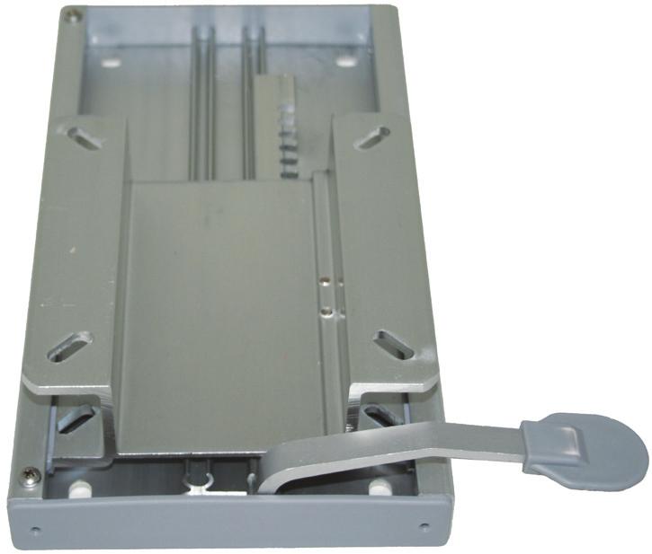 The seat slide allows approx 125mm of fore & aft travel and is lockable in 10 positions - every 12.