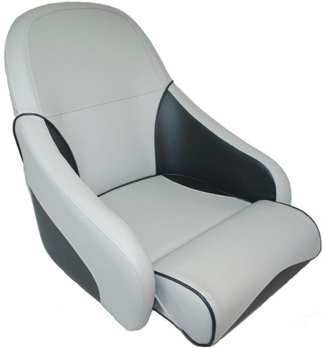 quality, generously sized helm seats with thick foam padding and weather resistant heavy duty vinyl upholstery.