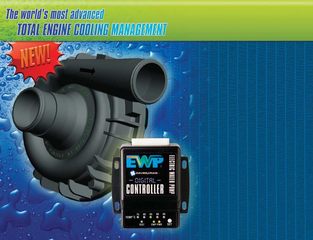 more power more cooling increase fuel efficiency world-leading Australian technology extend engine life universal fit The EWP 5 Electric Water Pump and Electronic Digital Controller Part #8030 The