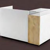 666B Reception-desk with gloss white or gloss black