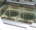 Deluxe Dipping abinet Anti-fog tempered glass sliding lids urved