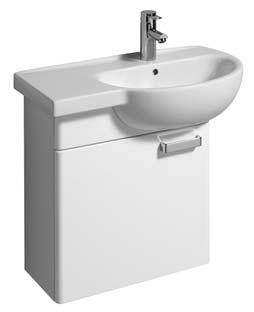 Model: Wash basin with shelf space left (, EN 14688) 1) with tap hole, with overflow Model no.