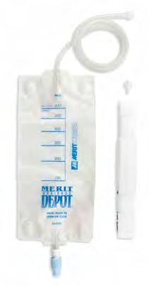 Drainage Bags Merit Drainage Depot 600ml Nephrostomy Bag, 24 (61cm).