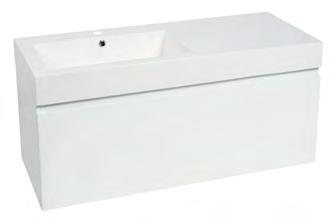PINNACLE VANITY UNITS EX GST INCL. GST 900MM - Single Drawer with left hand bowl.