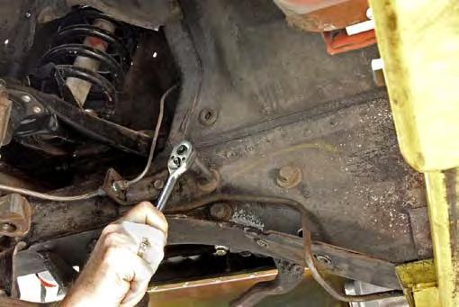STEERING BOX REMOVAL 9. Raise the vehicle using a lift or floor jack and secure with jack stands. 10.