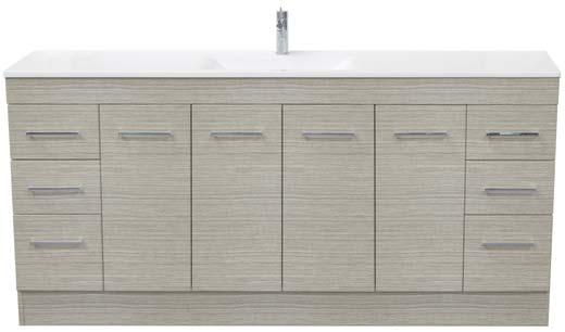 well as a full size for the bathroom Single or double basin options on and 00mm sizes Soft close drawers on all