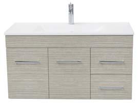 EASE basin tops 760 finish, wall mounted, left or right hand drawer option, deep finish, wall mounted, left or