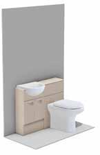 FLOOR MOUNTED UNIT SETS 850 HIGH FLOOR MOUNTED UNIT 510 WIDE 235 DEEP s W/C & BASIN UNIT SETS 850 HIGH MODULAR RUN WITH LEVANTO BASIN, PAN AND SOFT CLOSE SEAT s One basin unit with two doors, one