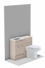 pan, cistern & seat Simplicity basin (510 wide) With Mirror SFHM50/3 510 335 Without SFH50/3 510 335 983 1180 648 605 726 399 220 deep 500 Basin & 500 WC unit SIMP 100/2 1000 220 1557 1869 1027