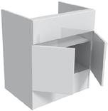 basin designs offering stylish and practical Top panel pre-cut to suit basin.