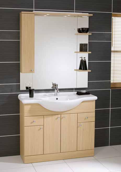 AQUIS VANITY UNITS WITHtrend BASIN Features and benefits IM70 BASIN UNITS: Supplied pre-assembled with handles fitted. AQ80PM AQ101MF Units pre-cut for basin.