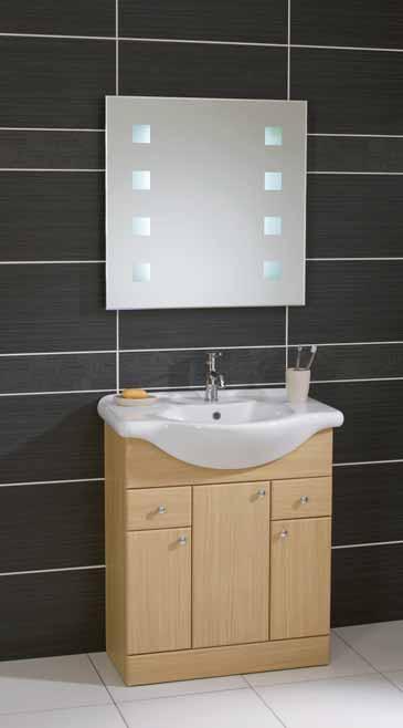 Soft close door option. MIRROR OPTIONS: All Mirrors conform to B.S. Safety Regulations. Mirror canopies include low-volt age lighting and shaver socket with wire management. IP34.