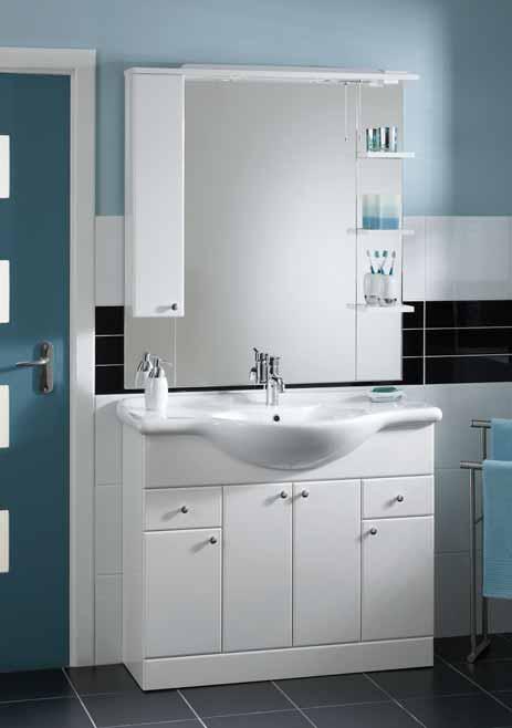 AQUIS VANITY UNITS WHITE WITHtrend Features and benefits BASIN AQ70PM IM80 AQ1O1MW BASIN UNITS: Supplied pre-assembled with handles fitted. Units pre-cut for basin.