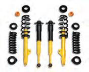 Kit includes shocks, springs and isolators, which together help improve control and handling, and ensure a smooth ride.