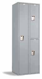 Steel Lockers At a Glance 16 ga body & 18 ga back for durability 14 ga door and Classic III handle standard Optional Defiant II single point latching Ships fully assembled Ventilation Options Diamond
