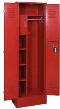 The Executive The Executive is a custom-outfitted 24 wide double door locker which offers such optional personal amenities as multiple storage shelves, lockable inner storage compartment, and