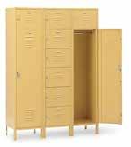 counters or cabinets (without coat rod) 45 W x 18 D x 13-5/8 H Cat No 68242 One High Box Locker This 12 wide individual one high box locker provides storage for personal items and features standard