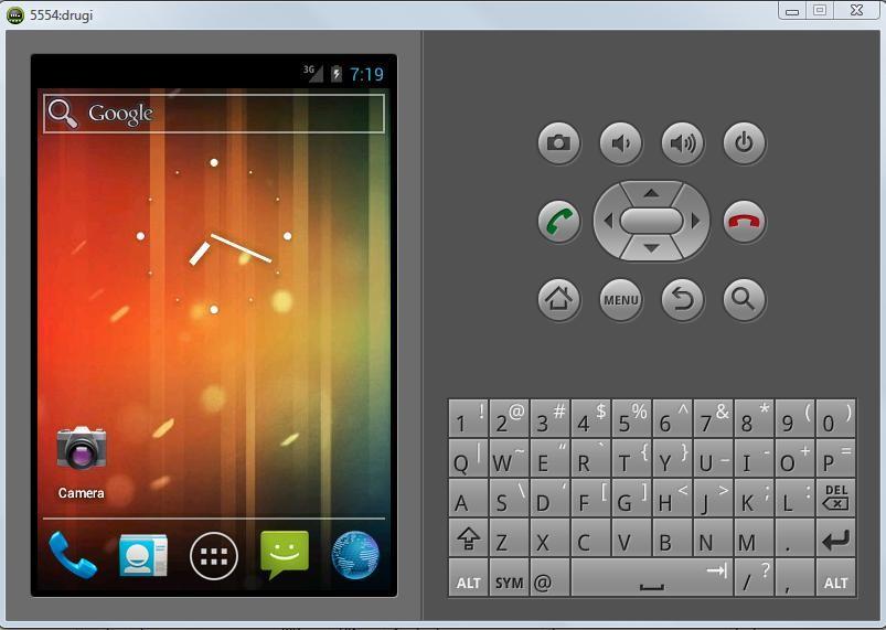 8 POGLAVJE 2. UPORABLJENA TEHNOLOGIJA IN ORODJE 2.4 Android Slika 3: Android emulator.