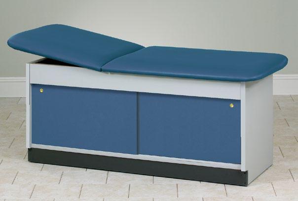STYLE LINE FULL CABINET TREATMENT TABLES STYLE LINE SPECIALTY TABLES 9105-30 Cabinet Style Laminate Treatment Table All laminate surfaces Adjustable backrest 3 drawers and one,