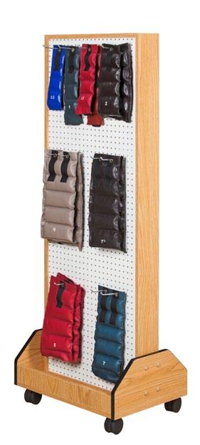 ELEMENT SERIES/ PEG RACS 5125 Koala PegRac Innovative designed double sided cuff weight rac with white pegboard provides easy access and maximum mobility Protective