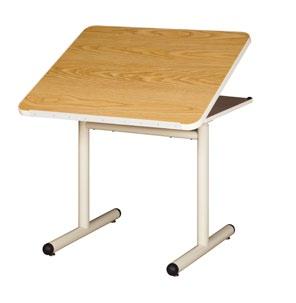 keep objects in place Adjustable legs with indexing plunger 76-32K Quarter Round Table* Shape allows 4 person access Height
