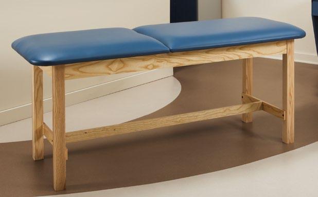 ETA CLASSIC SERIES TREATMENT TABLES Straight Line Treatment Table Solid hardwood legs Adjustable backrest