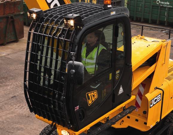 The JCB JS20MH is equipped with a full set of side and rear view mirrors for all round visibility and safety