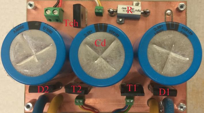 AC Tr R DBR T ch T1 T 2 Figure 1 UFD driver circuit. V c C d D 1 TC 1 D 2 TC 2 Parameter Label Value Charging R 2.