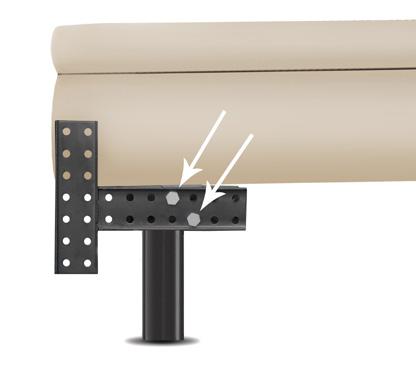 headboard bracket installation guide (optional) STEP 2 STEP 3 Attach the plastic spacer an