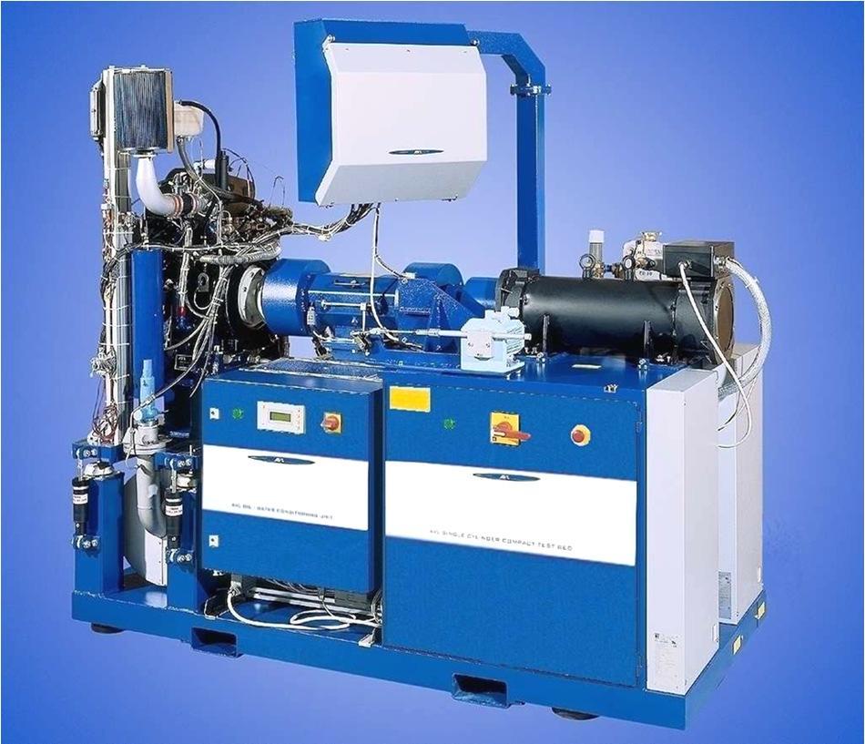 Single Cylinder Compact Test Bed Specifications for single cylinder research engines test bed: Completely assembled with engine, active dyno, dyno control and conditioning systems for Engine Very low