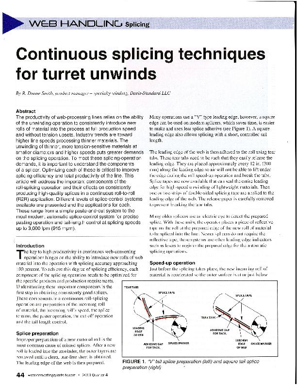 Splicing Techniques Article published in