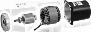 Standard AC Motors Construction of AC Motors The following figure shows the construction of a standard AC motor.
